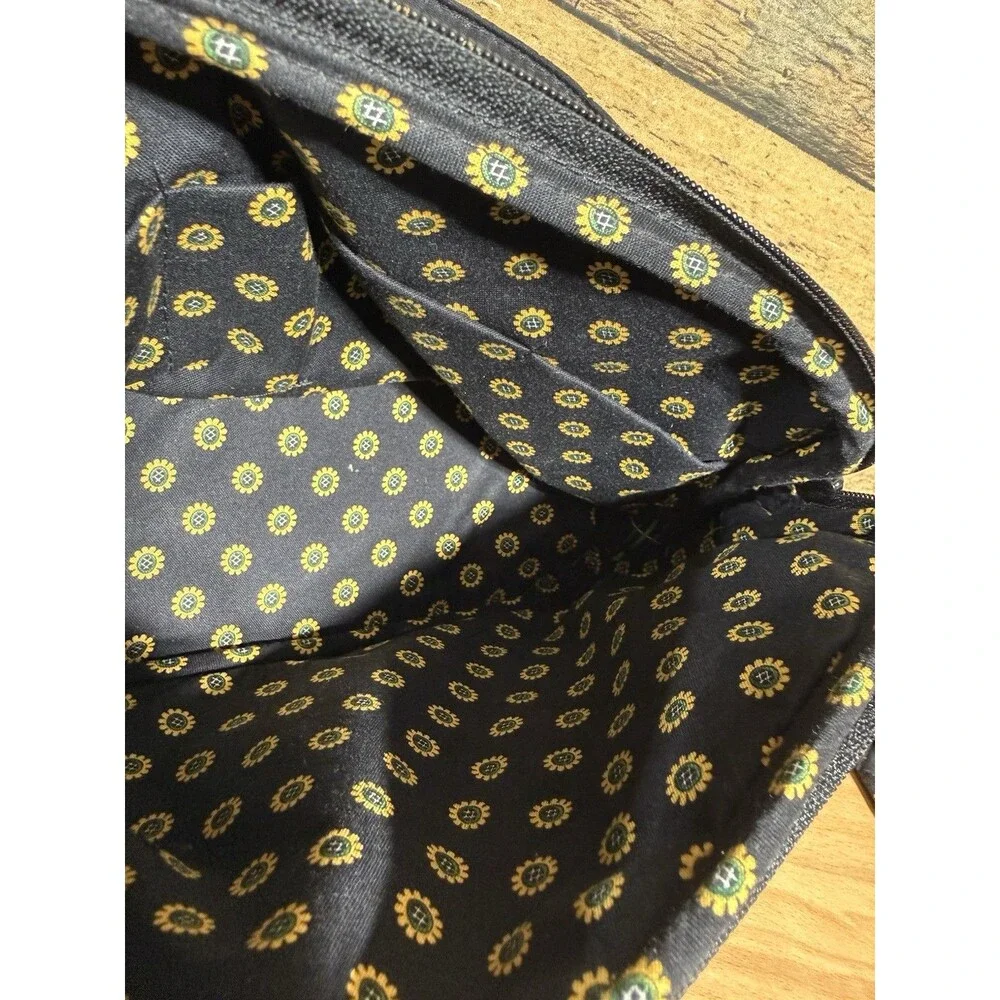 🔥 NEW & RARE VERA BRADLEY Vibrant Black Sun Sunflower Purse Wallet Retired NWT